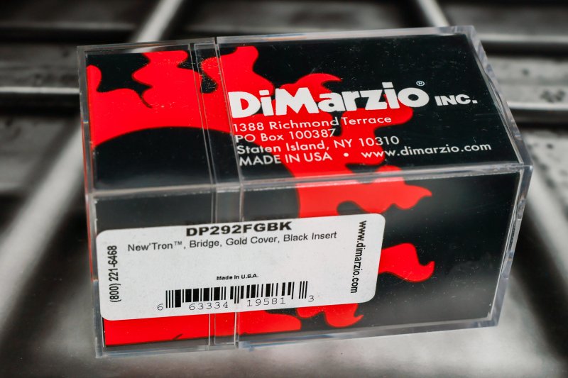 Image 1 of DiMarzio DP292FGBK New'Tron Bridge - Gold Cover w/ Black Insert / Gold / F-space