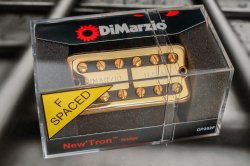 DiMarzio DP292FGBK New'Tron Bridge - Gold Cover w/ Black Insert / Gold / F-space