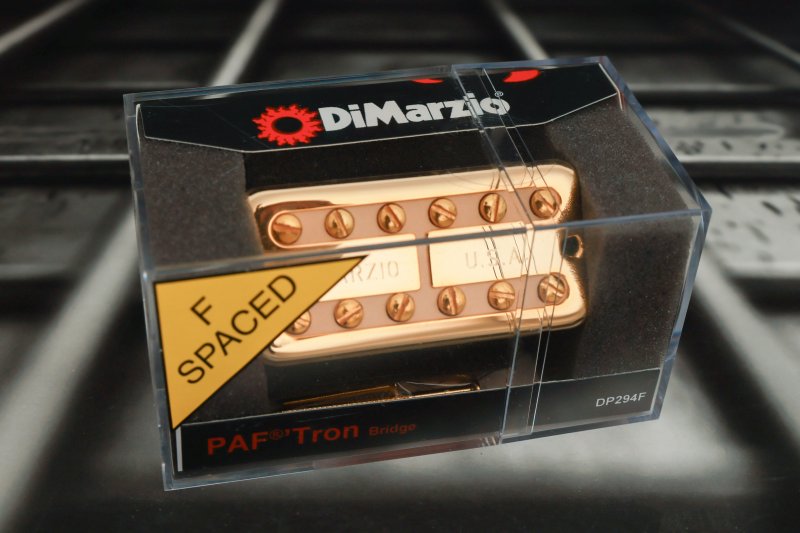 Image 0 of DiMarzio DP294FGCR PAF'Tron Bridge - Gold Cover w/ Cream Insert / Gold Pole Piec
