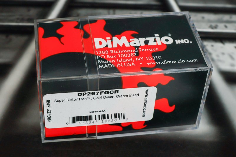 Image 1 of DiMarzio DP297FGCR Super Distor'Tron - Gold Cover / F-Spaced