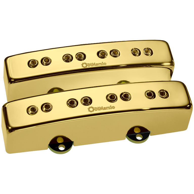 Image 2 of Dimarzio DP302G Relentless J Bass Pickup Pair, Gold Cover / Gold Pole Pieces