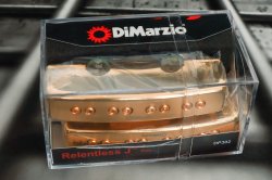 Dimarzio DP302G Relentless J Bass Pickup Pair, Gold Cover / Gold Pole Pieces