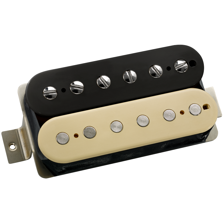 Image 2 of DiMarzio DP308BZ PAF 57 Neck Pickup - Black & Relic White / Nickel Pole Pieces