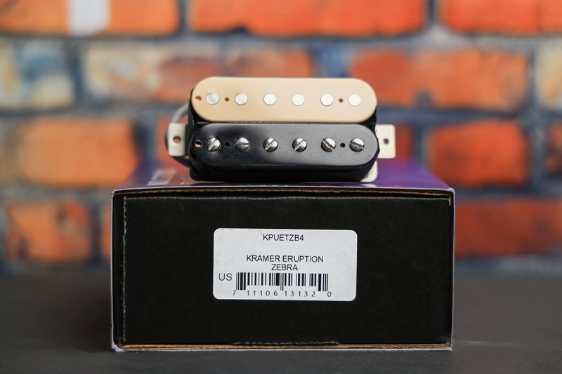 Image 1 of Kramer Eruption Treble Bridge - Zebra Humbucker Pickup / 4-Conductor Potted