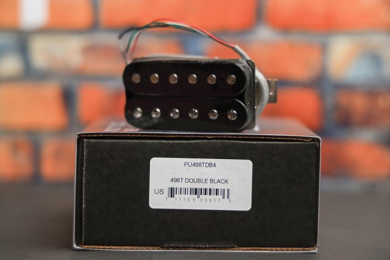 Image 1 of Gibson 498T Hot Alnico Treble / Bridge Pickup - Black 4-Conductor Humbucker