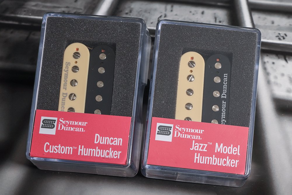 Image 0 of Seymour Duncan SH-5 Custom Bridge & SH-2N Jazz Neck Humbucker Pickup Set - ZEBRA