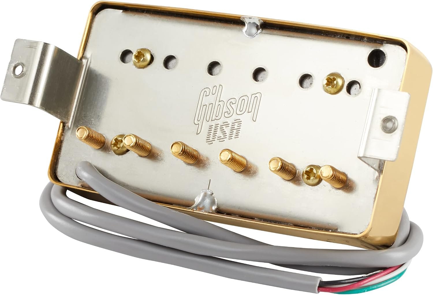 Image 1 of Gibson 498T Hot Alnico Treble Bridge Pickup / Gold Cover / 4 Conductor Humbucker