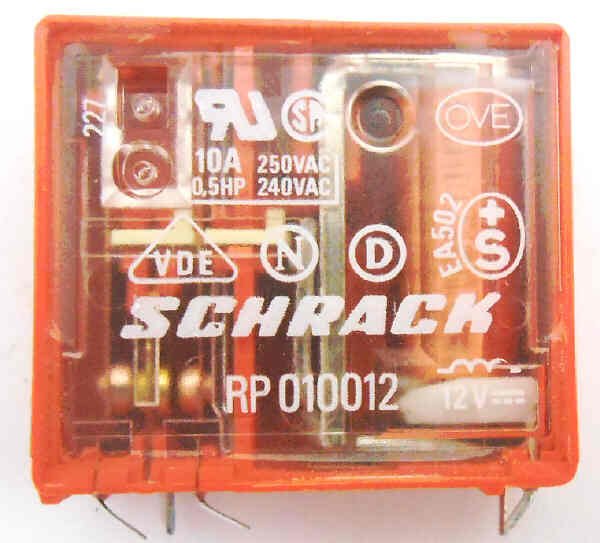 1x SCHRACK-Haute Température-relais rth34012 12v- VDC 4r57 max.105 ° C 250 V ~/16 A 