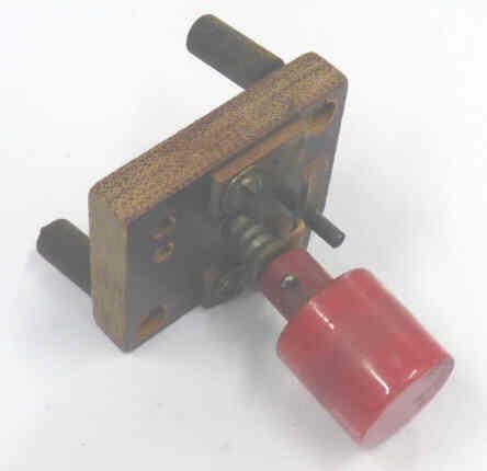 ASSEMBLY, BUTTON, RED, 7/8" DIAMETER, WITH BASE & CONTACTS VINTAGE