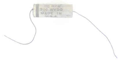 CAPACITOR, AXIAL, 10 MFD @ 200 VDC 