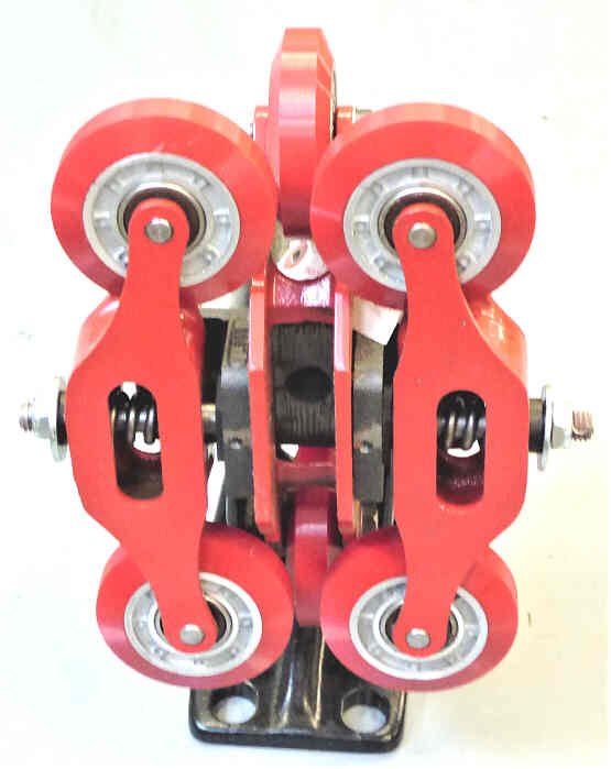 ASSEMBLY, ROLLER GUIDE, (6) 3.25", HEAVY DUTY RED ROLLERS, ELSCO MODEL C