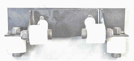 ASSEMBLY, CAB STEADING, 4 NYLON ROLLERS, STEEL FRAME MEP # MEP-CSP1