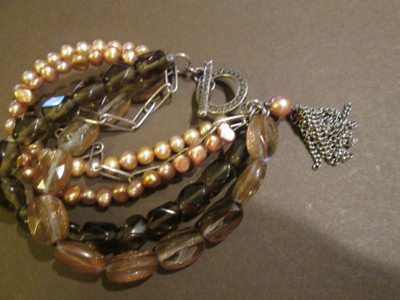 B1412 Retired Silpada copper pearls Bracelet - 2007 Catalog