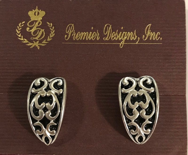 Scroll Premier Designs Clip Earrings
