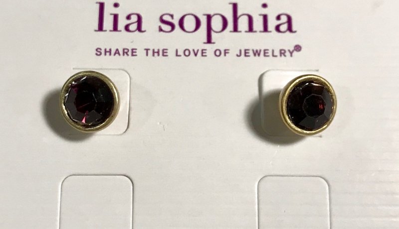 BIRTHDAY Party Retired lia sophia Gold post earrings - January
