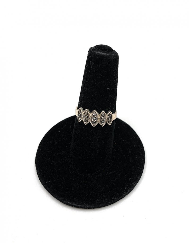 Vintage Sterling Silver Marcasite Ring size 7 (7123)