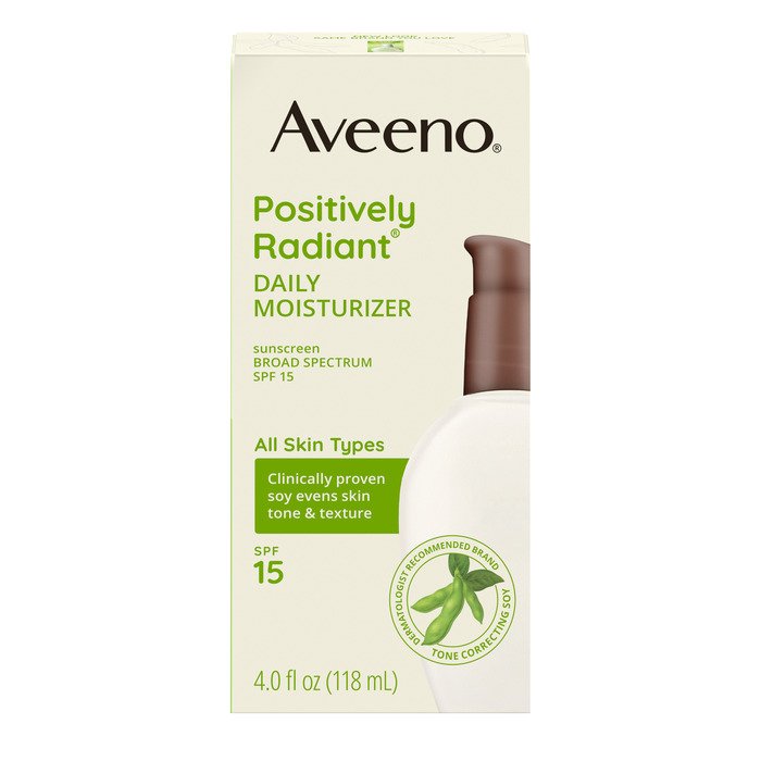 Image 0 of Aveeno Positively Radiant Daily Moisturizer With SPF 15 4 Oz