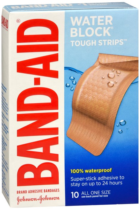 Image 0 of Band-Aid Tough-Strips Waterproof Extra Large Adhesive Bandages 10 Ct.