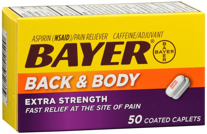 Bayer Aspirin Extra Strength Back & Body Pain Caplets 50