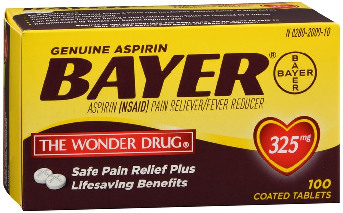 Image 0 of Bayer Aspirin Regular Strength 325 Mg Caplets 100