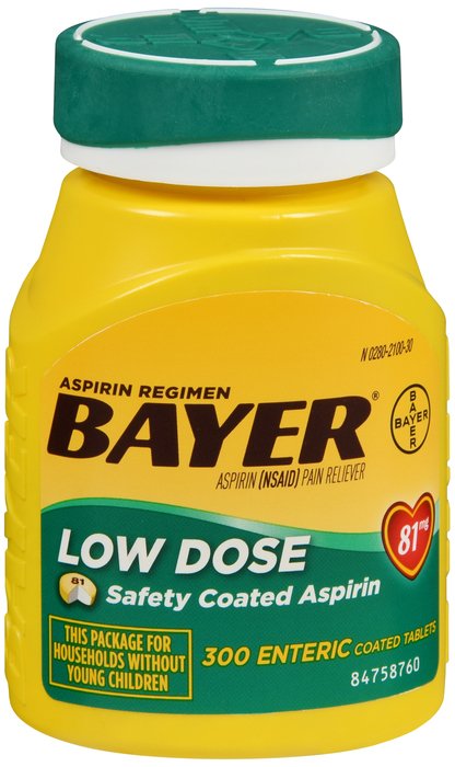 Image 0 of Bayer Regimen Aspirin Adult Low Strength 81 Mg Tablets 300