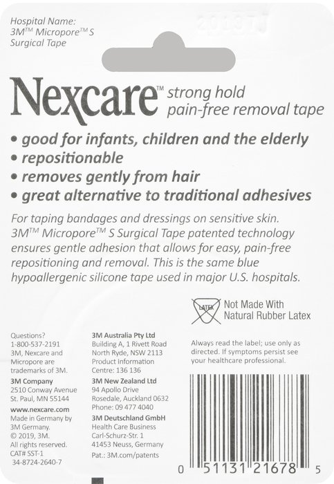 Image 1 of Nexcare Sensitive Skin Tape 1''x4 Yd