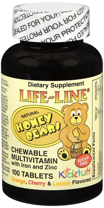 National Vitamin Multivitamins Iron Bear 100 Chew