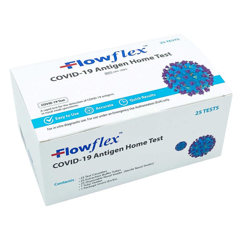 Image 0 of Flowflex COVID-19 Antigen Home Test Case of 25